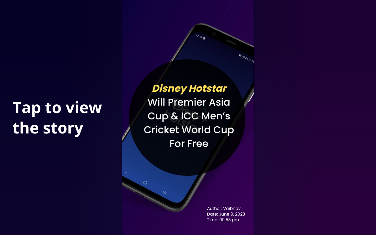 Disney Hotstar Will Premier Asia Cup and ICC Mens Cricket World Cup For Free 